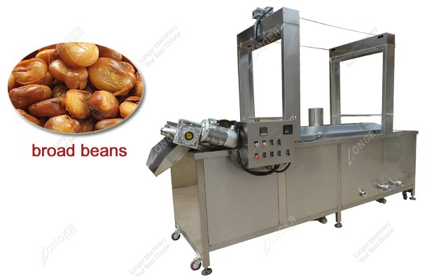 Factory Price Continuous Broad Beans Frying Machine|Nut Fryer Equipment Manufacturer