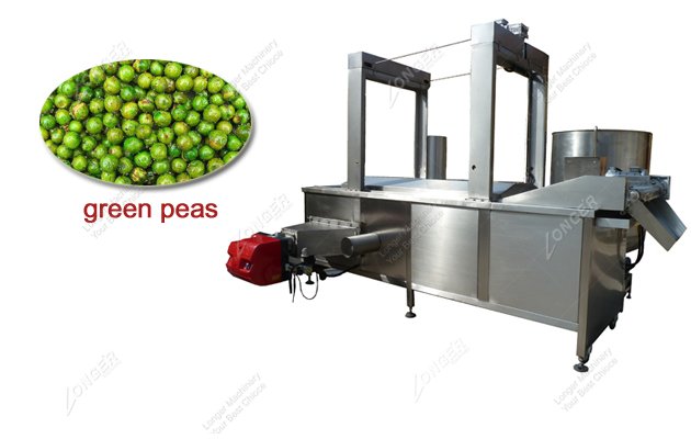 Commercial Continuous Green Peas Frying Machine For Sale