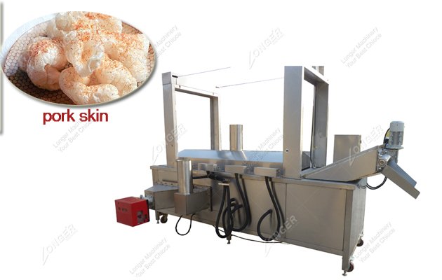 Continuous Pork Skin Fryer Machine|Pork Rinds Frying Machine Supplier
