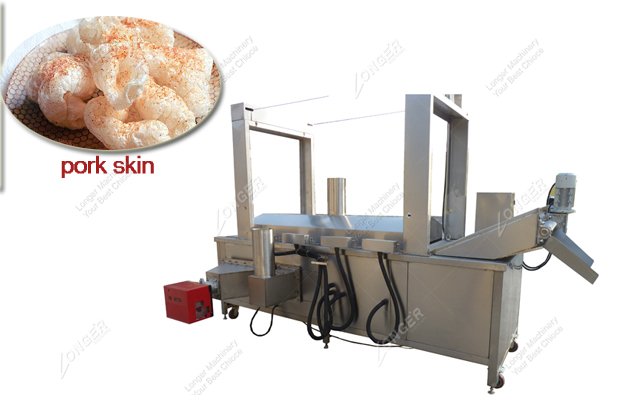 Continuous Pork Skin Fryer Machine Continuous Pork Skin Frying Machine