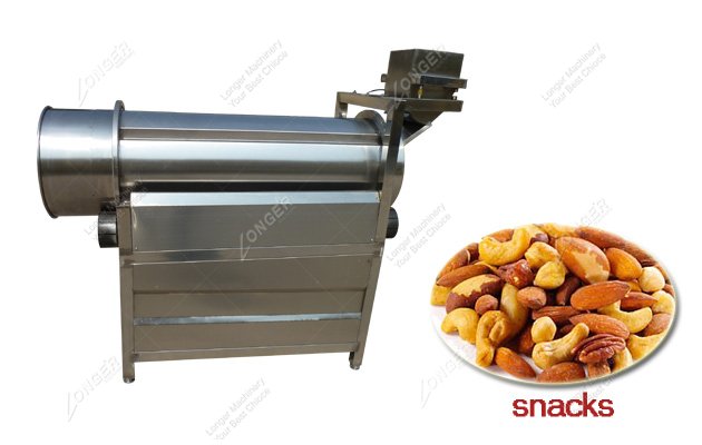 Automatic Continuous Snacks Seasoning Machine|Fried Food Flavoring Machine