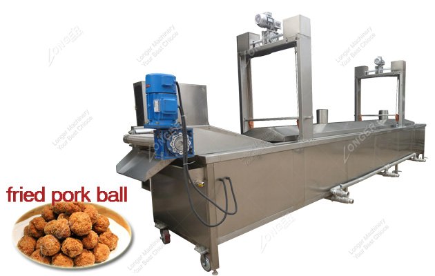 Automatic Pork Ball Frying Machine|Meatball Fryer Machine