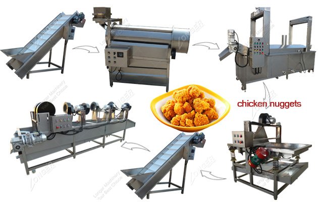 Chicken Nuggets Processing Line Frying Plant