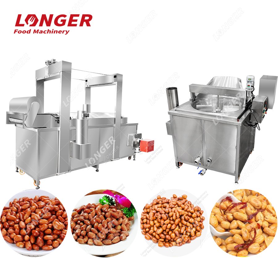 automatic peanut frying machine
